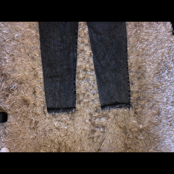 Dark Wash High Rise Ripped Tapered Jeans - Picture 8 of 8